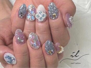 イル 神戸店/マーメイド×ビジューネイル
