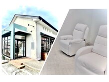 店舗はHAIR WORKS bona. 店内。シンプルモダンな個室風空間