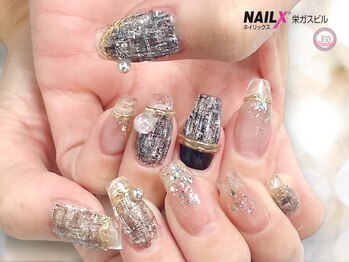 冬のトレンド★ツイードネイル