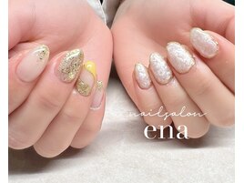 サテンもやもやネイル