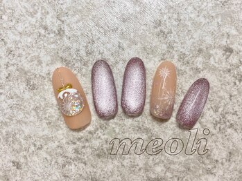 ミオリィ(meoli)/ワンカラー＋ぷっくりアート