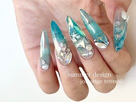 ブルーネイル　シェルネイル