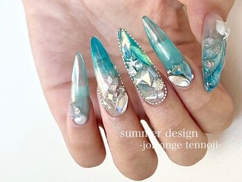 ネイルサロン ジョアアンジェ 天王寺店(joie ange)/ブルーネイル　シェルネイル