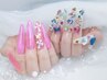 【Hand】チップ長さ出し＊ストーン・パーツのせ放題¥17980