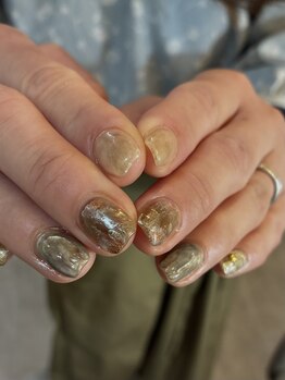 クレイ(clay.)の写真/ニュアンスネイルで絶妙な抜け感◎癖のあるデザインも大人ネイルで叶えるパラジェルサロン♪