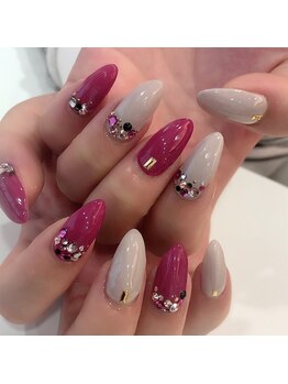 グラマラス アンジェアイ 荻窪店(glamourous ange eye)/大人上品ネイル