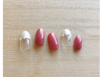 ココルポ 京橋(COCORUPO)/ピンク×ぱっつんフレンチ