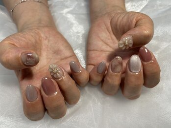 ネイルモア 藤が丘店(nail mor.)/ぷっくりフラワー
