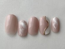 エムドットネイル 池袋(m.nail)/ピンク×ホワイトニュアンス