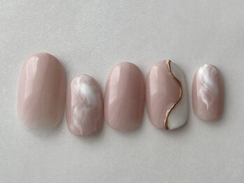 エムドットネイル 池袋(m.nail)/ピンク×ホワイトニュアンス