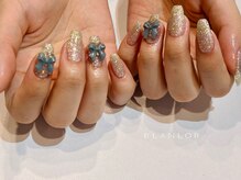 ネイルサロン ブランロール 三軒茶屋店(Blanl'or)/オーロララメ×リボン