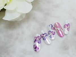 紫陽花ネイル