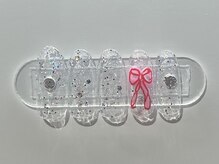 ジョアネイル(JOA Nail)/春/リボン/クリア/ラメ/シンプル