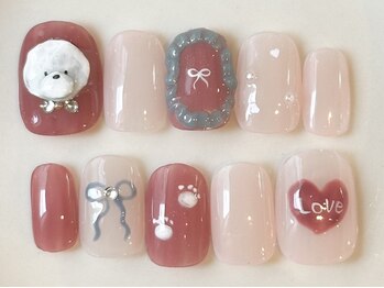 カラ ネイル 中津店(calla nail)の写真/爪を伸ばせない方、小さい爪の方にもぴったりなゆるかわアート☆個性を生かして周りと差がつくデザインに♪