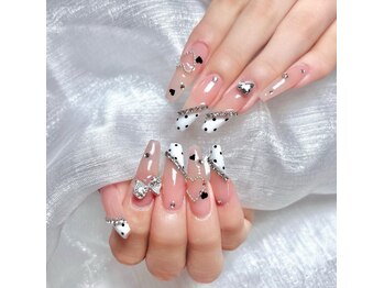 キアラネイルサロンの写真/【自爪が短い/ひび割れ/亀裂補強/深爪改善◎】チップ長さだし150分持ち込みデザイン¥12980/スカルプも♪