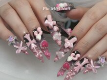 ピオミエルネイル 新宿(pio miel nail)/ピンクゴテゴテネイル