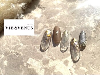 ヴィーアンドヴィーナス 田町店(VIE&Venus)/冬ネイル ニュアンス アート