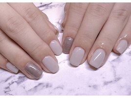 大人ネイル◎シルバー×ホワイト