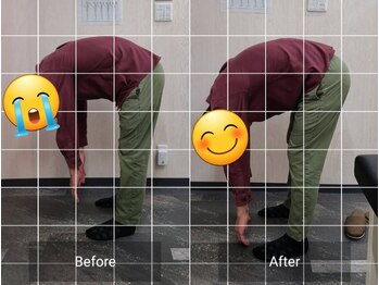 ナオル整体 西川口院(NAORU整体)/お客様のbefore/after　前屈動作
