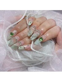 推しカラーネイル　¥7500