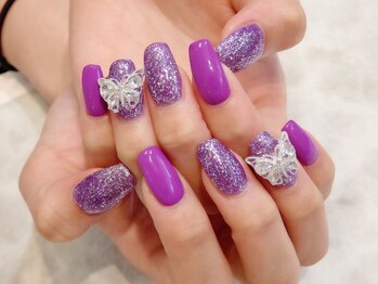 ラルネイル 大宮(Lull. nail)/＃蝶パーツ＃韓国ネイル