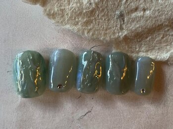 アイネイルズ 梅田店(I nails)/うるうるミラーシルバー