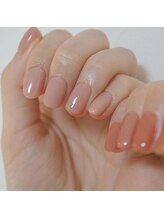 ｋｕｕｋｉ ｎａｉｌ【クウキネイル】透明感/ショートネイル/ニュアンス/ニュアンスワンカラー