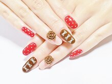 ネイルコレクション ピンク(Nail Collection Pink)/３Ｄ薔薇/ジェル付放題