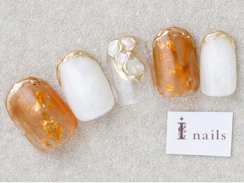アイネイルズ 三宮店(I nails)/ビビットオレンジ¥8000