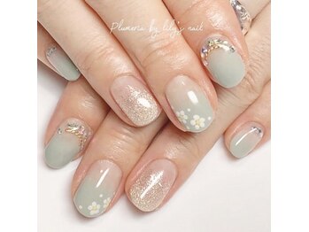 プルメリア バイ リリーズ ネイル(Plumeria By Lily's Nail)/定額アートジェルネイル¥4980～