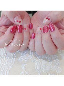 リッシュ ドゥ(RICHE deux)/桜マグネットチェリーネイル