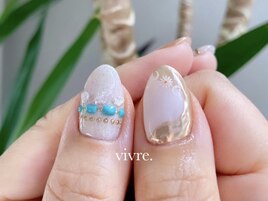 手書き/ミラー/ターコイズ