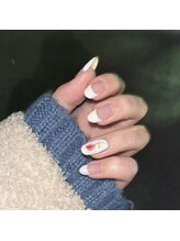 エムスラッシュ 横浜元町店(M.SLASH)/フレンチネイル チューリップ