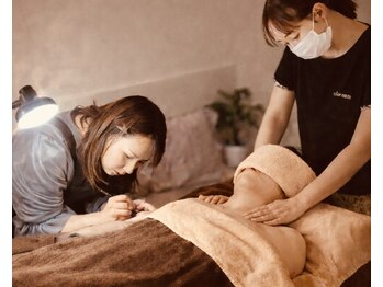 同時ジェルネイル&ヘッドスパ