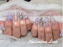 リノ(Lino)/紫ガーリーネイル