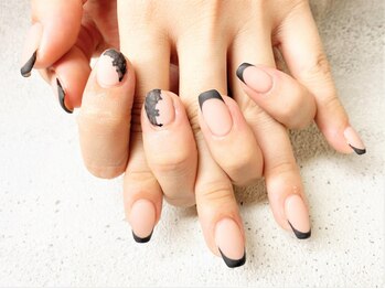 レース柄×マット