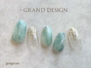 グランドデザイン 大垣店(GRAND DESIGN)/キラキラ大理石nail