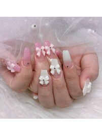 リボンネイル　¥8000～