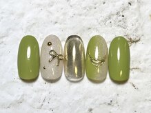 アヤ(AYA)/ゴールドリボンパーツネイル