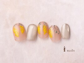 大人っぽミモザネイル