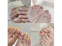 カップオブネイル 池袋店(Cup of nail)の雰囲気（夏の雰囲気●美しいエフェクトを楽しめるフットネイル♪）