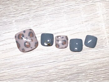 ネイルサロンアンドスクール ミュー(Nail Salon & school mieux)/《FOOTの季節♪》レオパード