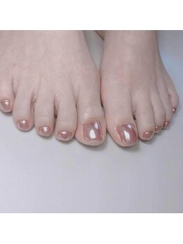 ヘブン ネイル 鶯谷(HEAVEN Nail)/ミラーピンクペディ