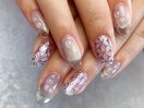 江戸切子ネイル×クリアフレンチ