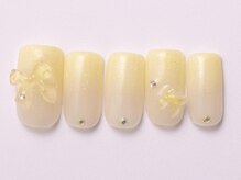 ジェミーネイル エビス(Jemiy nail ebisu)/イエローグラデリボン9870yen