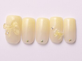 ジェミーネイル エビス(Jemiy nail ebisu)/イエローグラデリボン9870yen