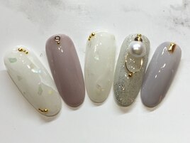 大理石な上品ネイル¥8200