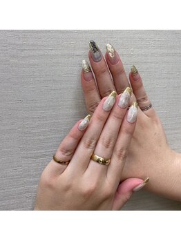 オレンジ 心斎橋店(ORANGE)/パイソン×ニュアンスネイル