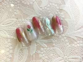 【春】チューリップネイル