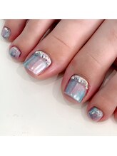ミント(Mint.)/フットネイル☆ミラーネイル